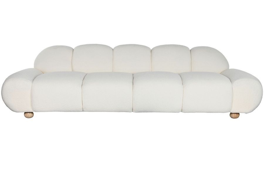 Sofa Future Cloud boucle biała