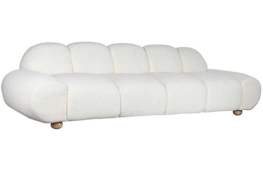 Sofa Future Cloud boucle biała