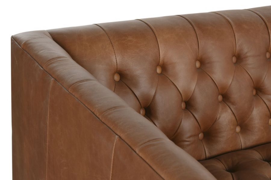 Sofa Lujo luxury skórzana brązowa 