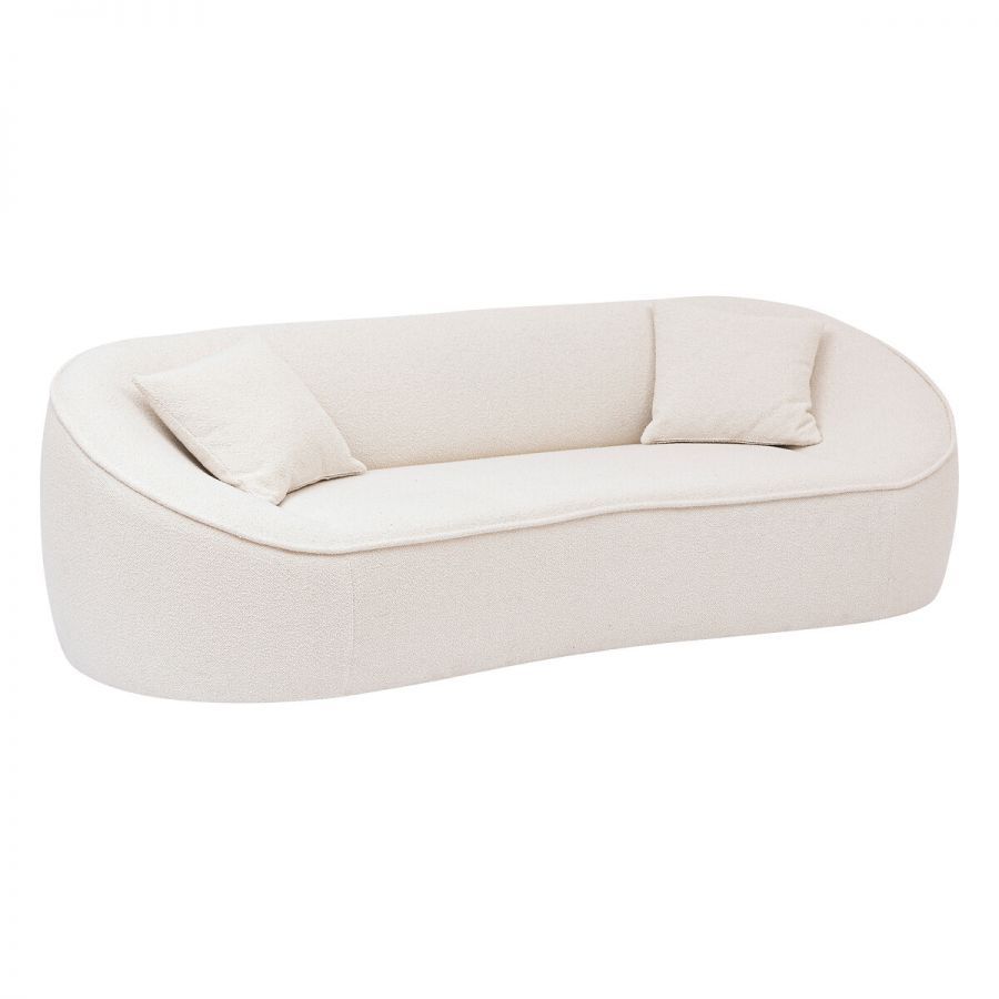 Sofa okrągła Ostuni biała boucle