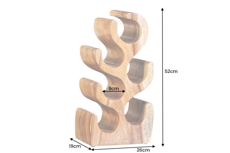 Stojak na wino drewniany Arte 50 cm - Invicta Interior