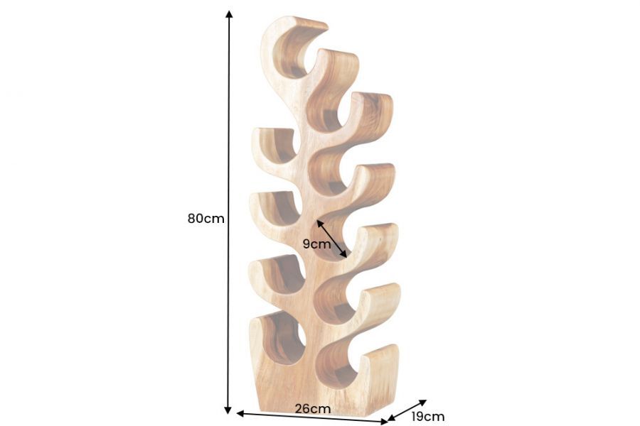 Stojak na wino drewniany Arte 80 cm - Invicta Interior